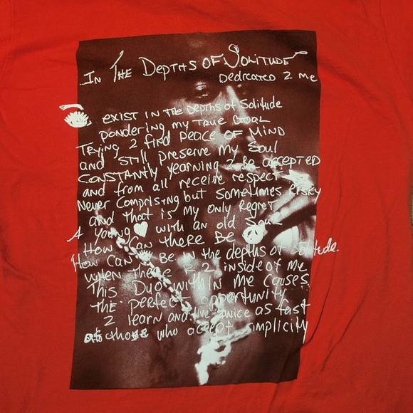 2 Pac Graphic Tee Red - Picture 2 of 4